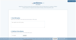Desktop Screenshot of poslatsms.cz